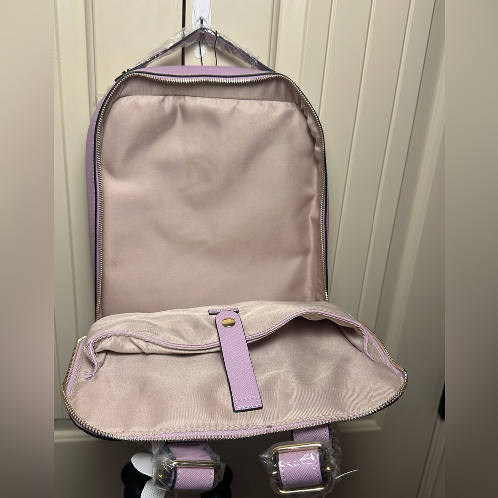 Calpak Kaya 15 inch Laptop Faux Leather Backpack Lavender NWT With Dust Bag $152 - Picture 16 of 16
